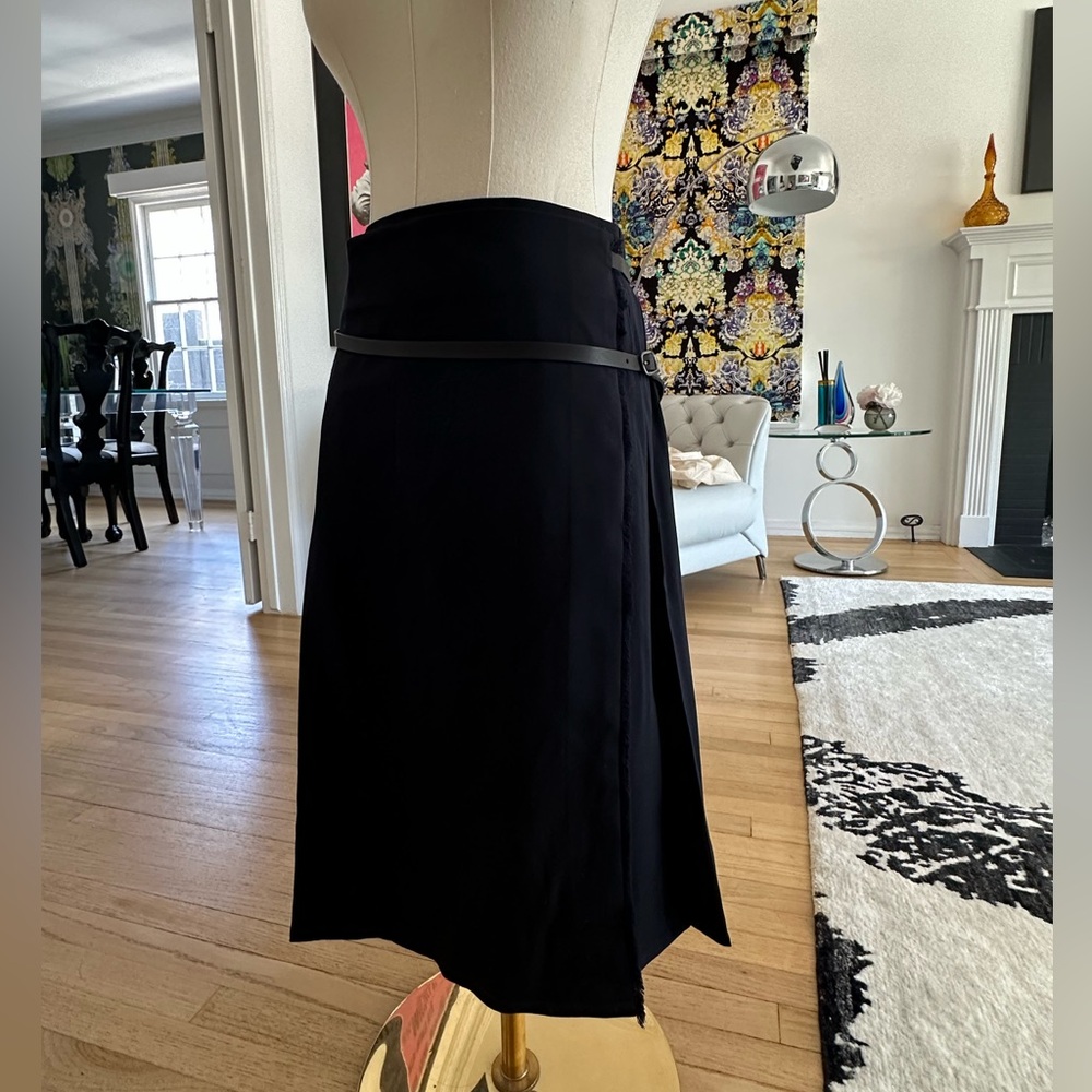 Burberry Knee Length Wrap Skirt